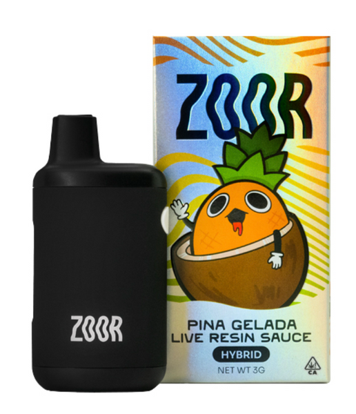 ZOOR 3 GRAM Disposables LIVE RESIN SAUCE (Pina Gelada) Hybrid