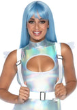 Furry Angel Wing Body Harness Os White
