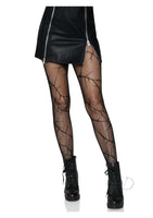 Cracked Fishnet Tights Os Black
