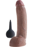 Kc 9 Squirtin Cock W/balls Brown