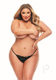 Secret Lace Gstring Panty Vibe Q/s Black