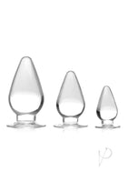 Ms Trip Cone 3pc Anal Pl Set Clear(disc)