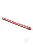 Cg Leather Speed Snap Cockring Red
