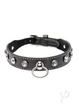 Strict Rhinestone Choker W/ring Clear