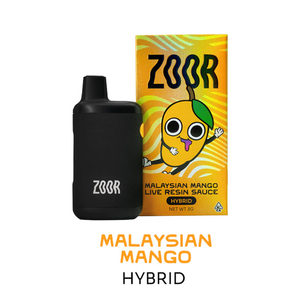 ZOOR 3 GRAM DISPOSABLES LIVE RESIN SAUCE MALAYSIAN MANGO HYBRID
