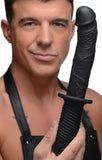 The Large Realistic 10x Silicone Vibrator With Handle