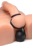 Devils Rattle Inflatable Silicone Anal Plug With Cock And Ball Ring