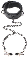 Collared Temptress Collar With Nipple Clamps