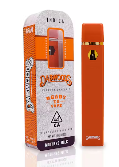 Dabwoods Disposable full gram vape - Mother's Milk ( Indica )