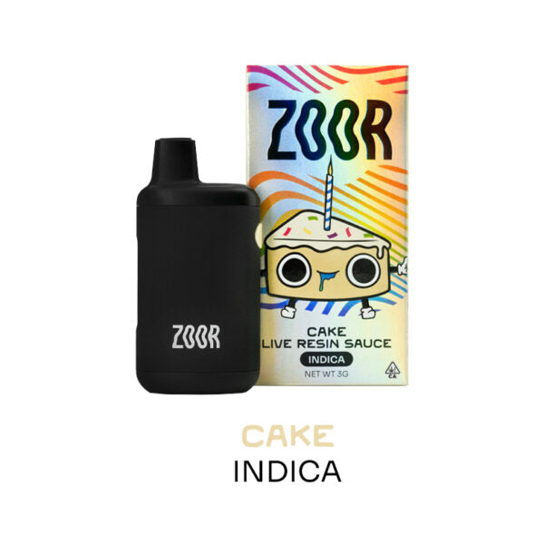 ZOOR 3 GRAM DISPOSABLES LIVE RESIN SAUCE Strawberry Za Cake Indica