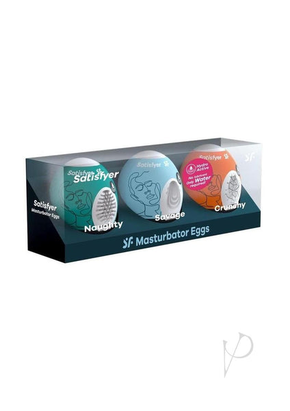 Satisfyer Masturbator Egg 3pk Nau/sav