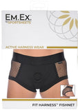 Em Ex Fit Harness Fishnet Xxlg Black