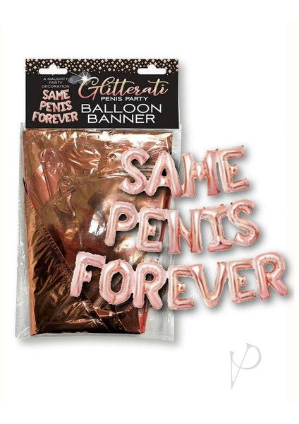 Glitterati Same Penis Balloon Banner