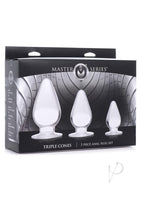 Ms Trip Cone 3pc Anal Pl Set Clear(disc)
