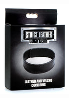 Cg Velcro Leather Cockring Black