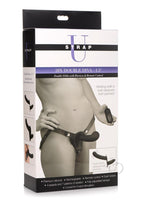 Strap U 28x Dbl Dildo Harness W/rc Black